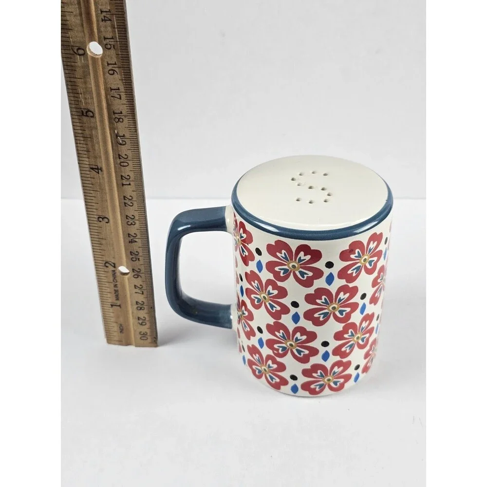 Pioneer Woman Floral Ceramic Salt Shaker With Handle